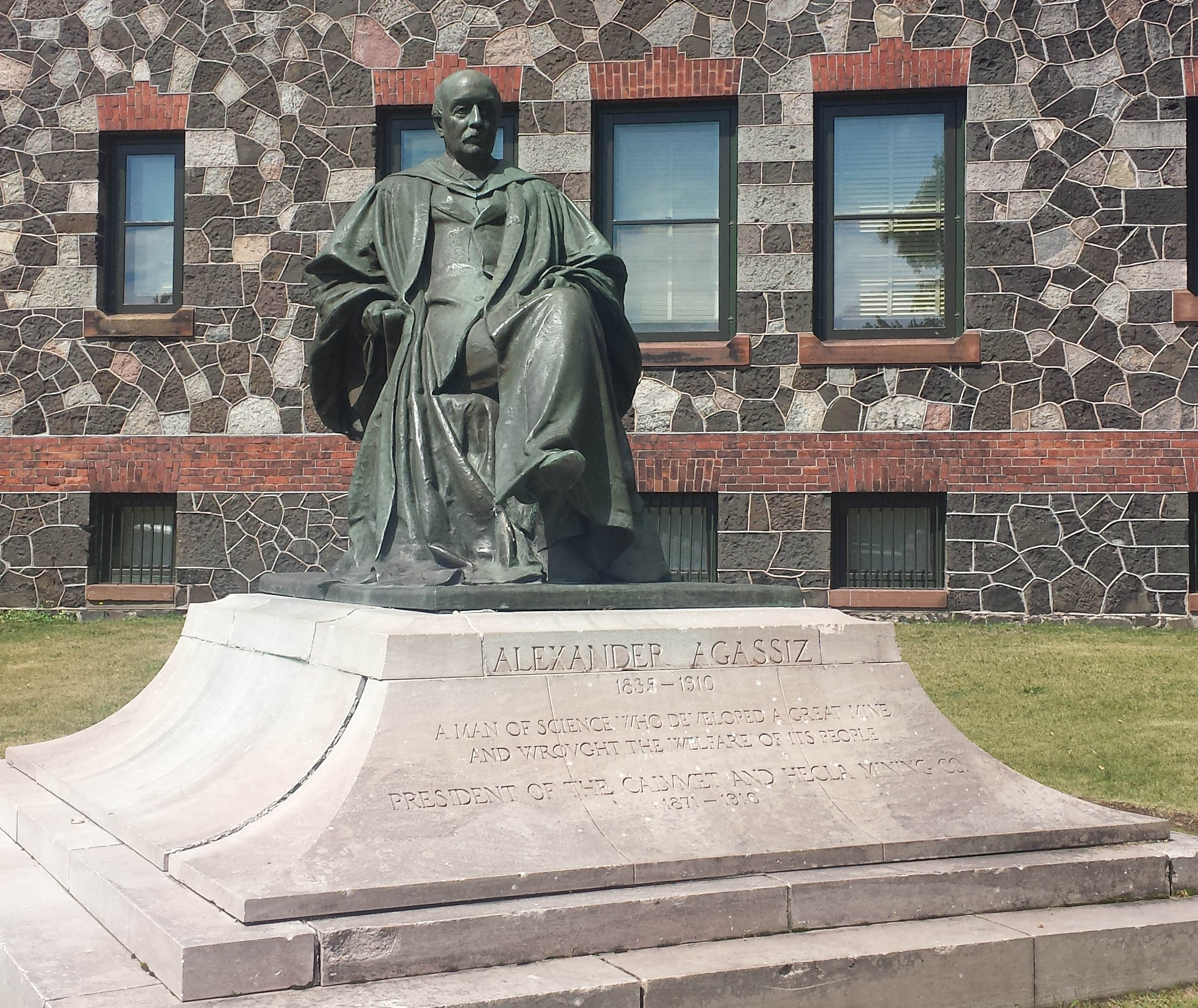 Alexander Agassiz statue, Keweenaw National Historical Park, Calumet, MI
