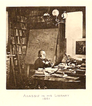 Agassiz in his library, 1861