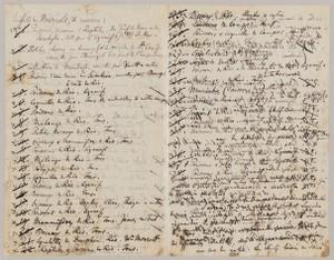list of specimens with correspondence