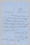 Thayer, Nathaniel. 1 letter to William Gray, 26 July 1865, resigning as MCZ treasurer